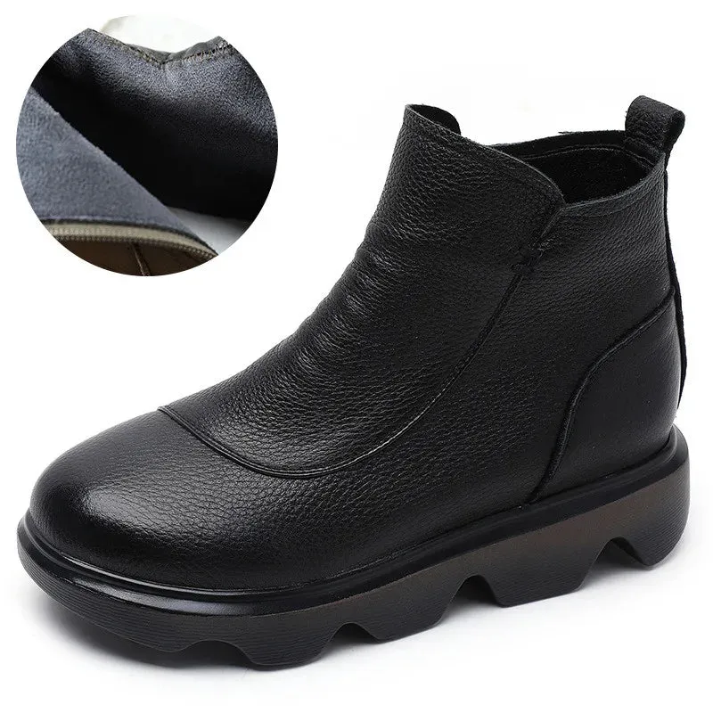 Ankle Boots Genuine Leather - Lucy