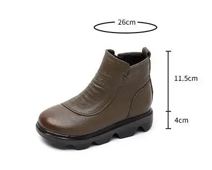Ankle Boots Genuine Leather - Lucy