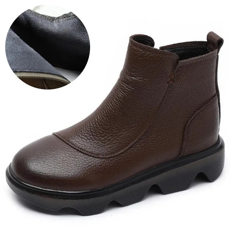 Ankle Boots Genuine Leather - Lucy