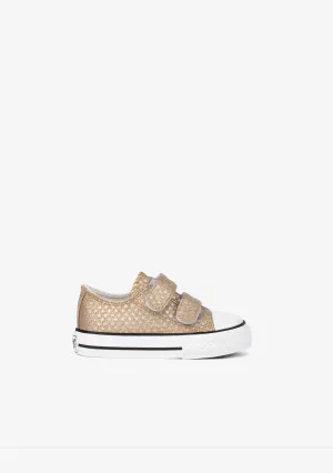 Baby's Platium Glitter Sneakers