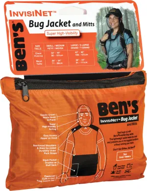 Ben's Invisinet Bug Jacket - S/M Size with Mosquito Netting