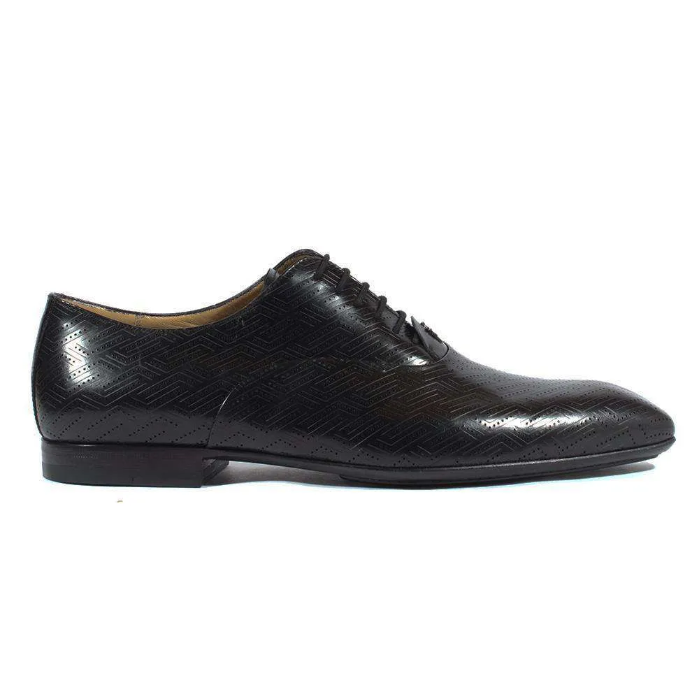 Cesare Paciotti Luxury Italian Italian Men's Designer Shoes Magic Baby Eco Black Leather Oxfords (CPM2631)