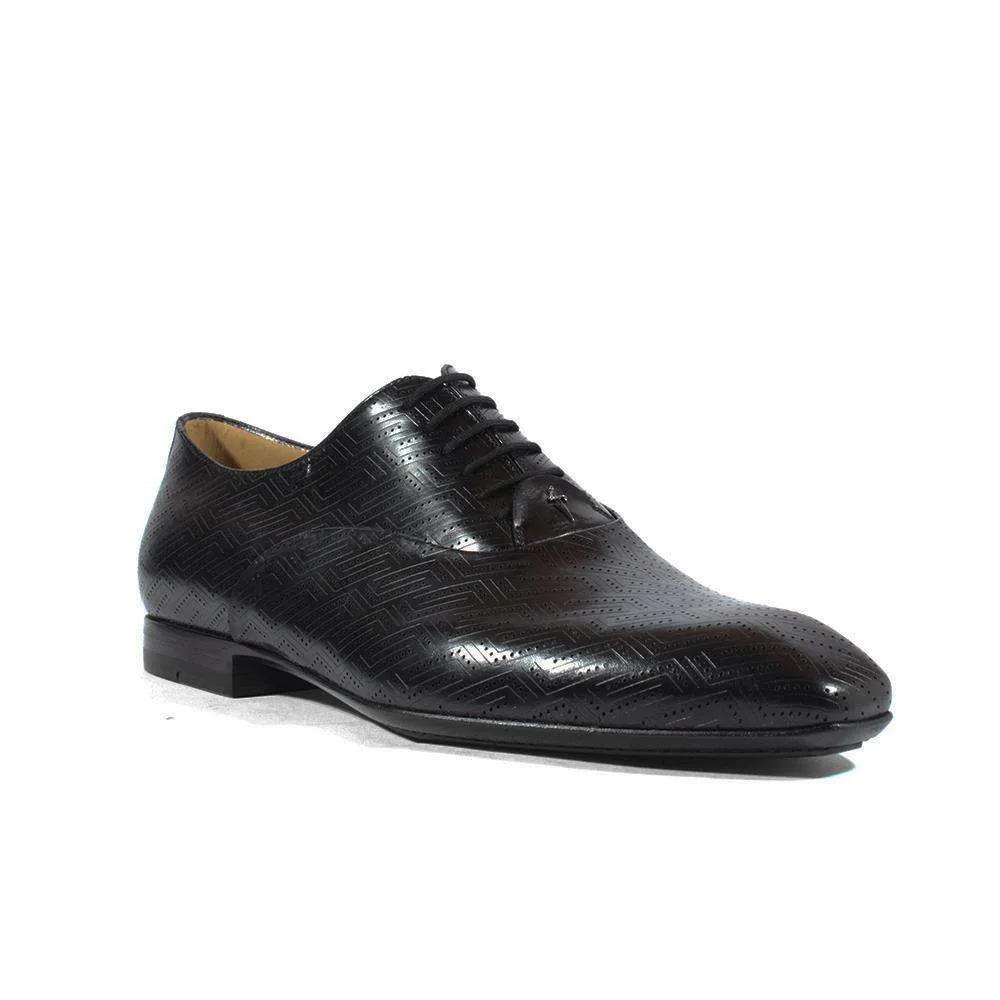 Cesare Paciotti Luxury Italian Italian Men's Designer Shoes Magic Baby Eco Black Leather Oxfords (CPM2631)