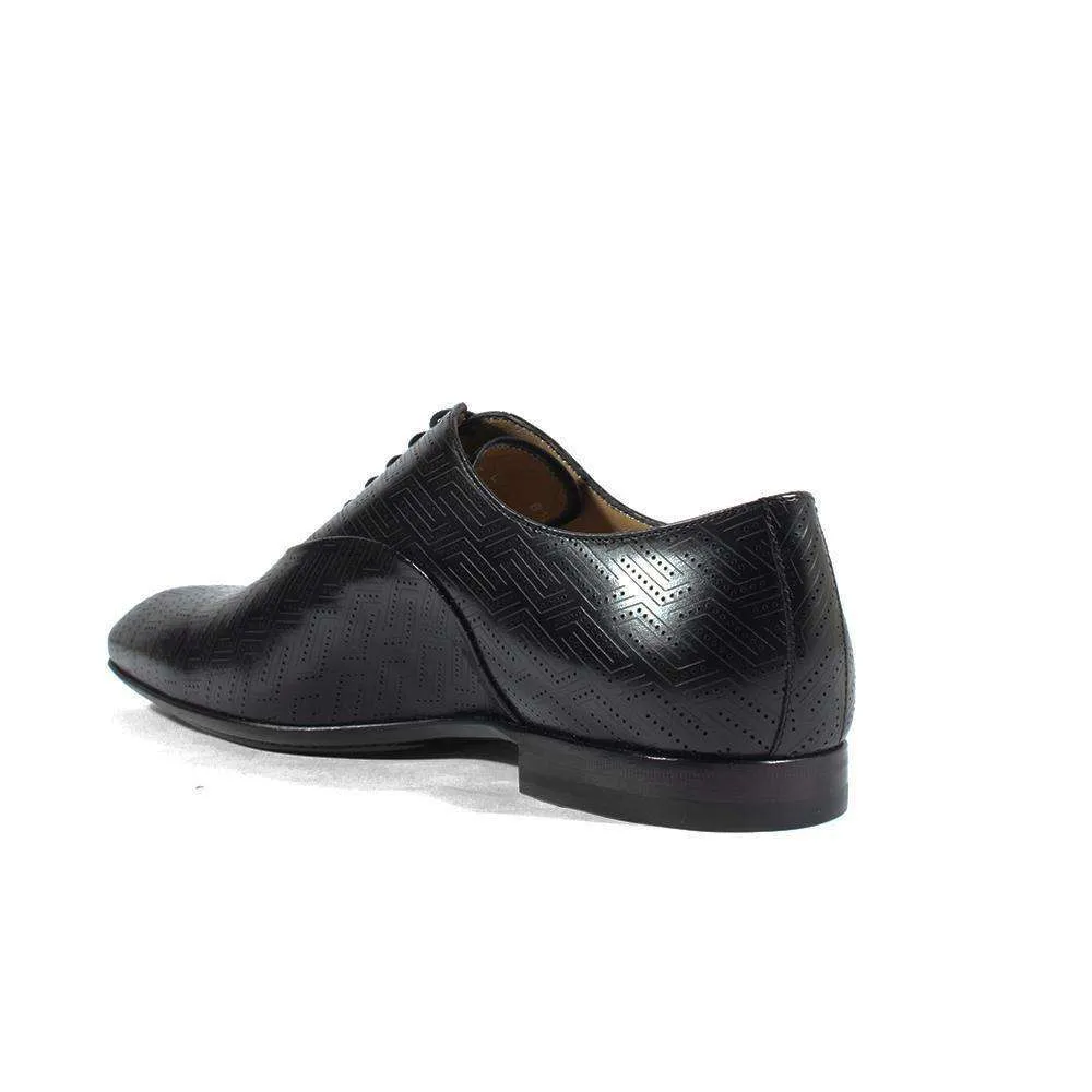Cesare Paciotti Luxury Italian Italian Men's Designer Shoes Magic Baby Eco Black Leather Oxfords (CPM2631)