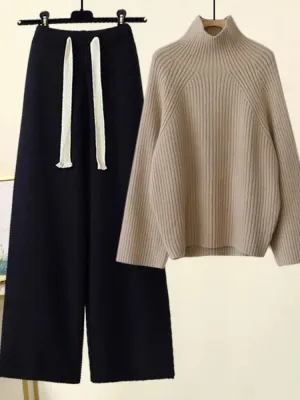 Cozy Knitted Suit Autumn Winter Warmth