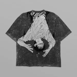 Jujutsu Kaisen Toji Fushiguro "Reversal" Vintage Oversized T-Shirt – Distressed Black Anime Streetwear
