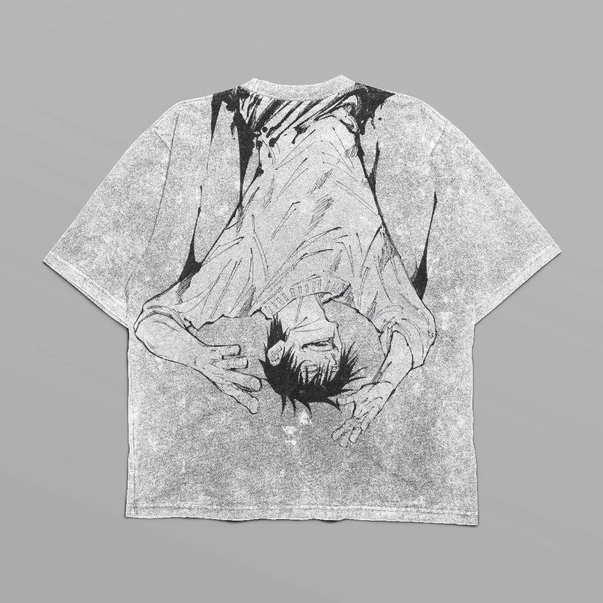 Jujutsu Kaisen Toji Fushiguro "Reversal" Vintage Oversized T-Shirt – Distressed Black Anime Streetwear