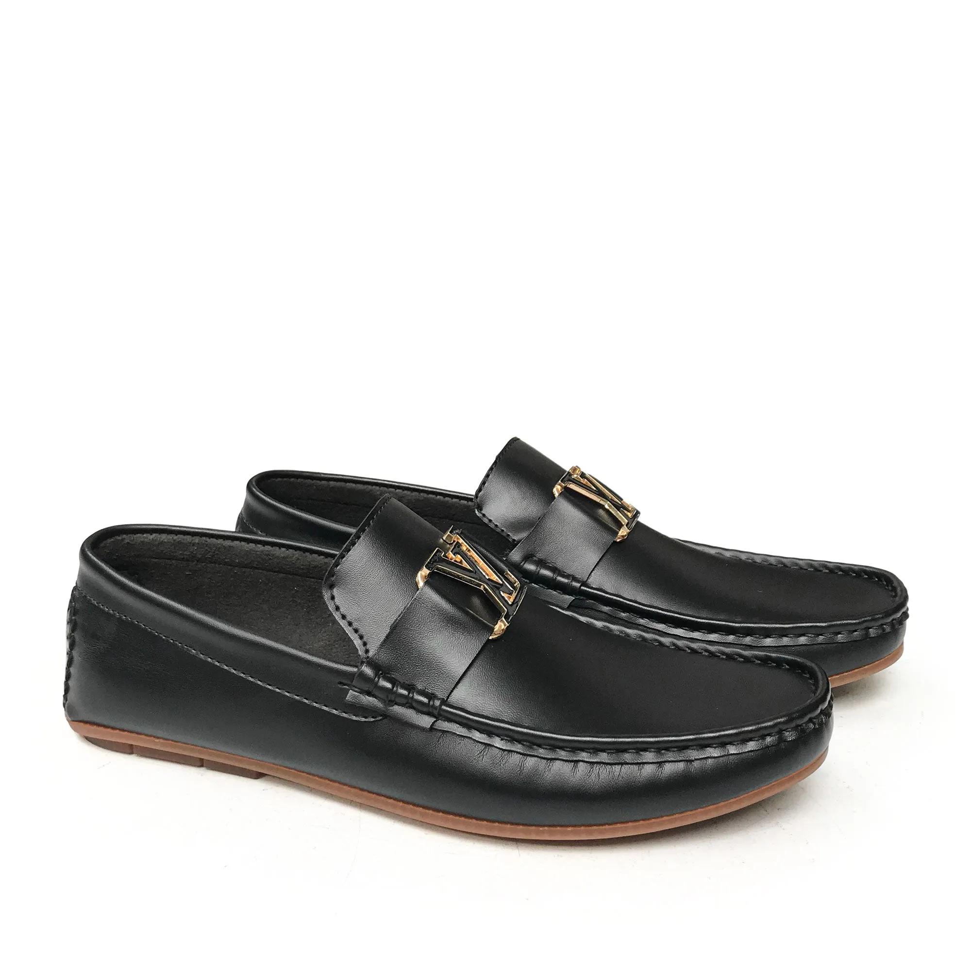 L-V BLACK  LOAFFERS