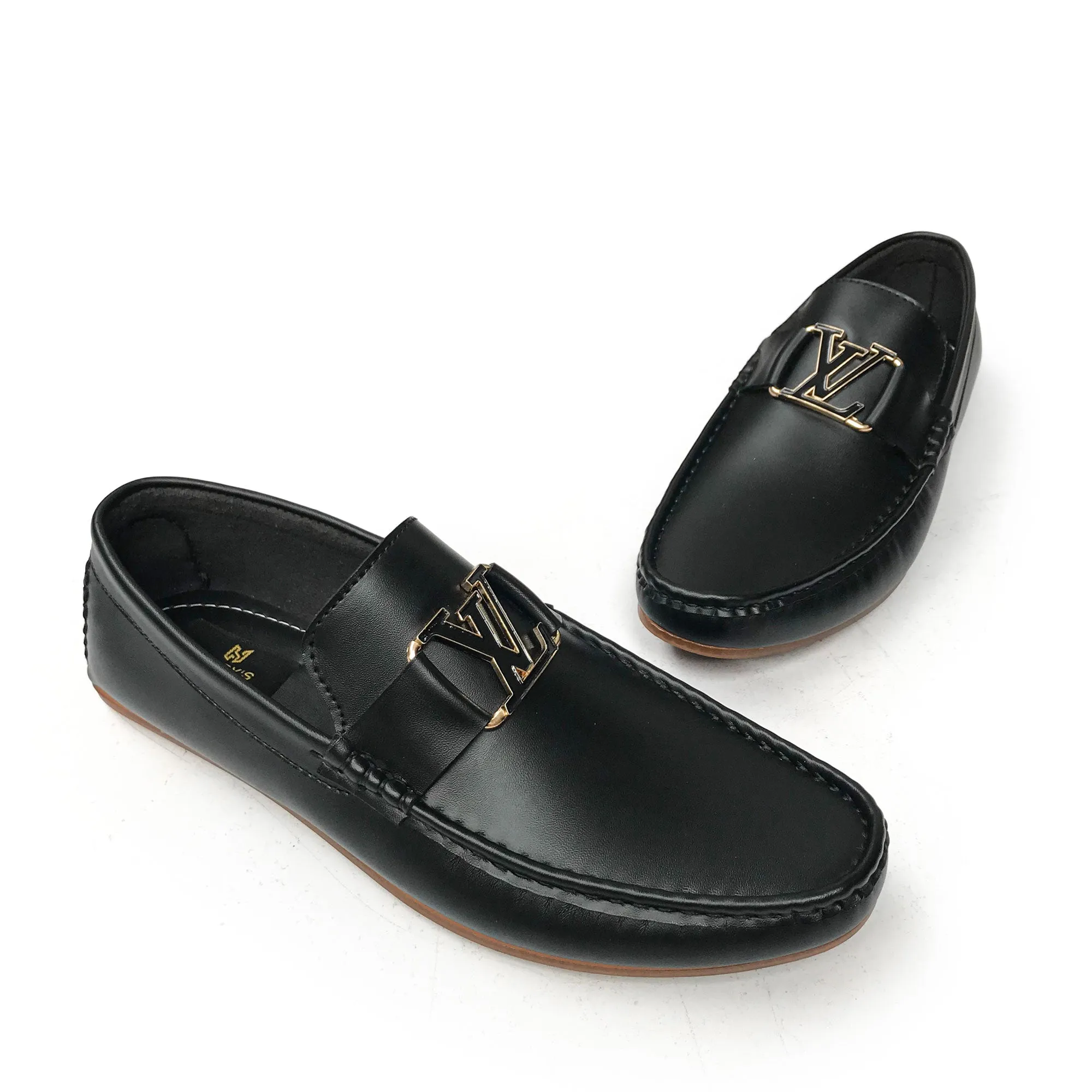 L-V BLACK  LOAFFERS
