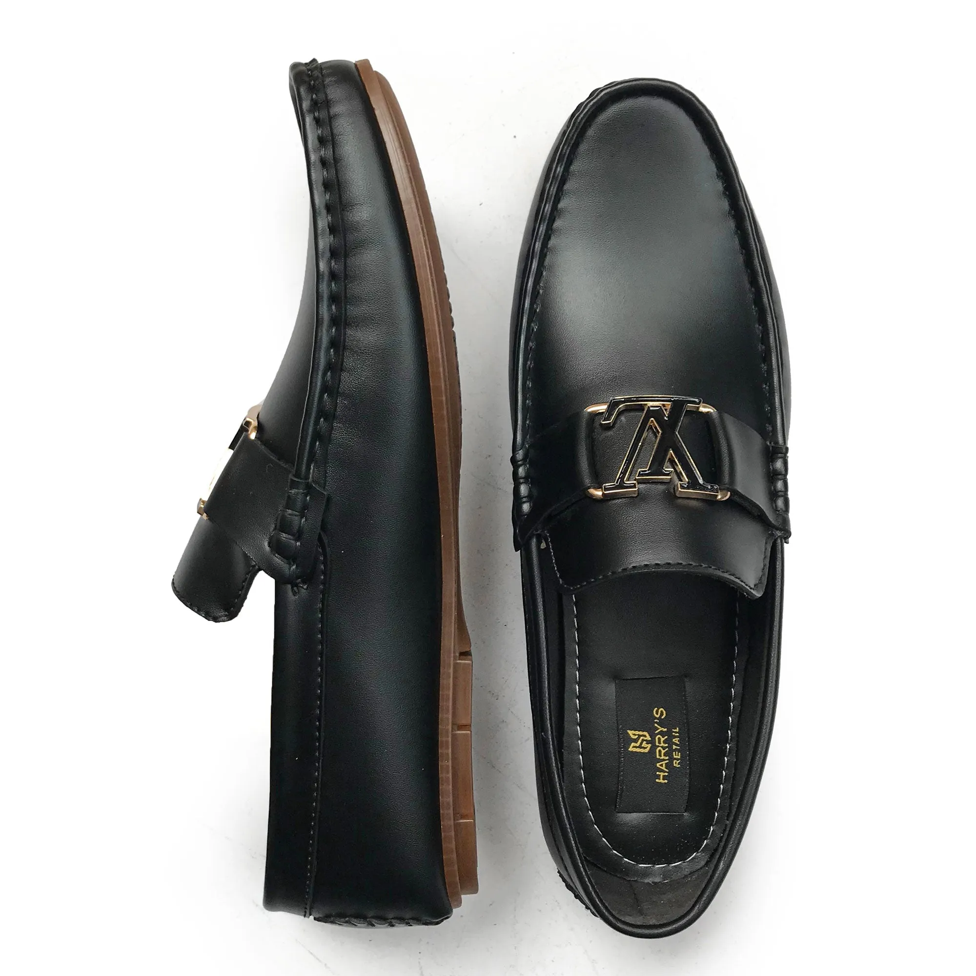 L-V BLACK  LOAFFERS