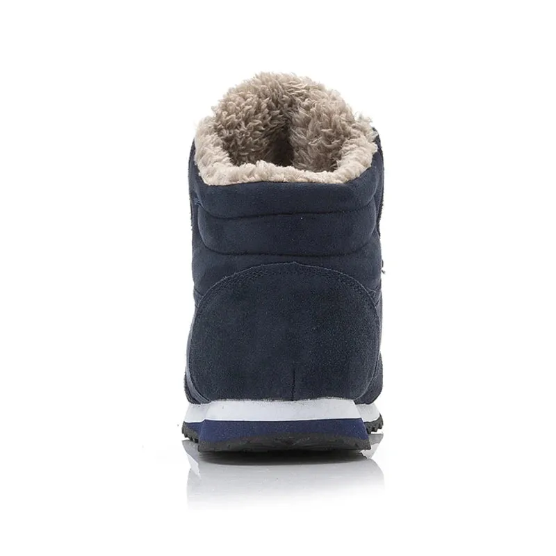 Men Boots Men Winter Shoes Plus Size 48 Keep Warm Ankle Botas Hombre Leather Winter Boots Shoes Men Plush Winter Sneakers Mens