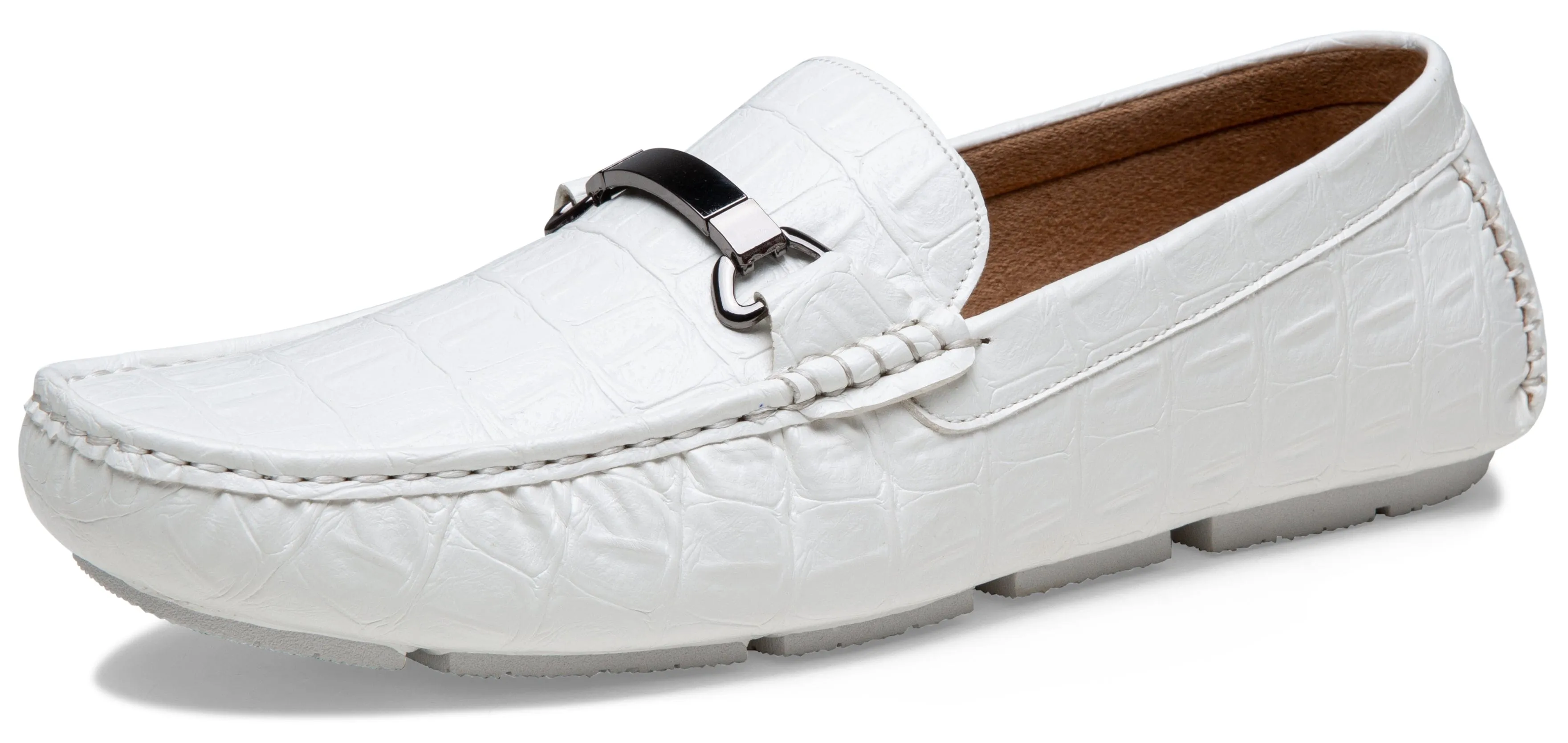 Men's Loafers Crocodile Printed Casual Shoes | JOUSEN