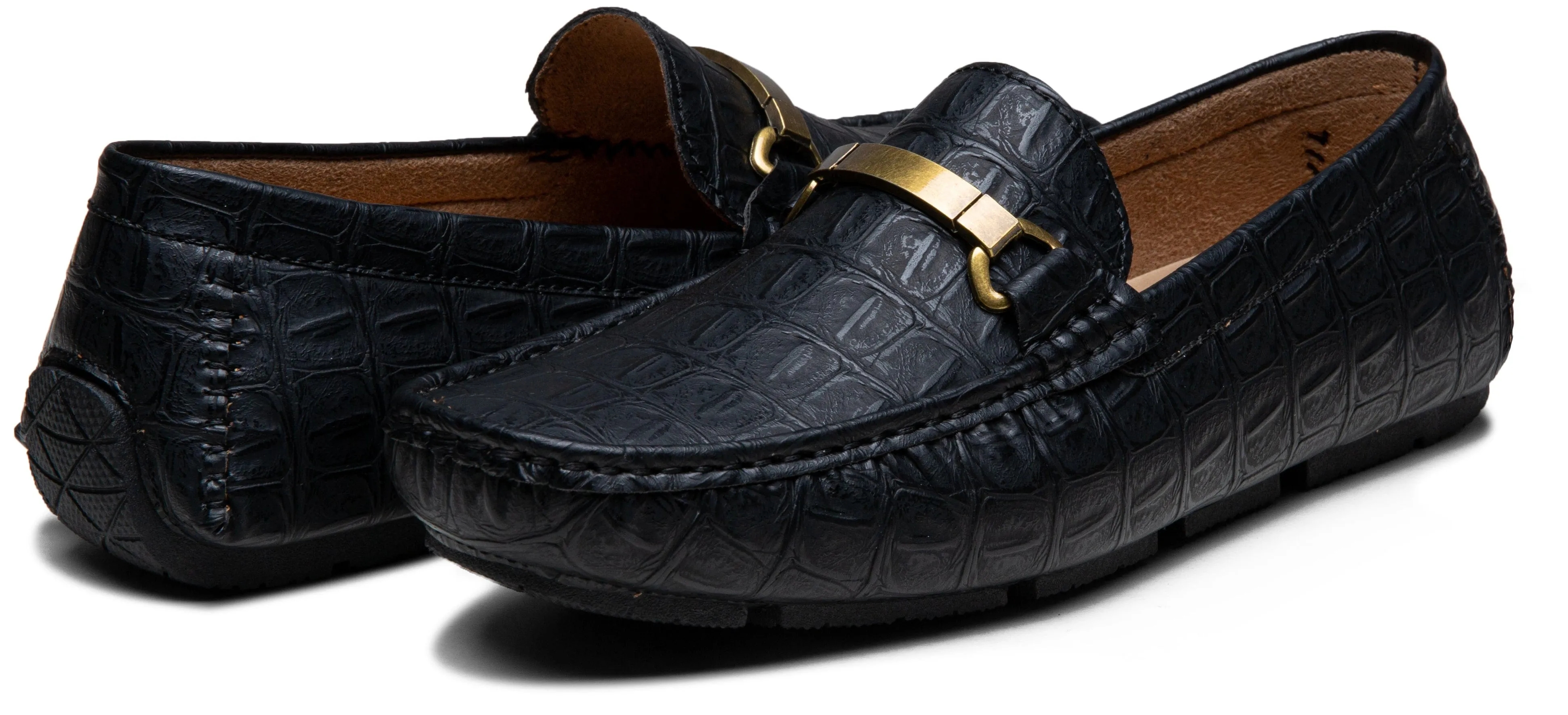 Men's Loafers Crocodile Printed Casual Shoes | JOUSEN