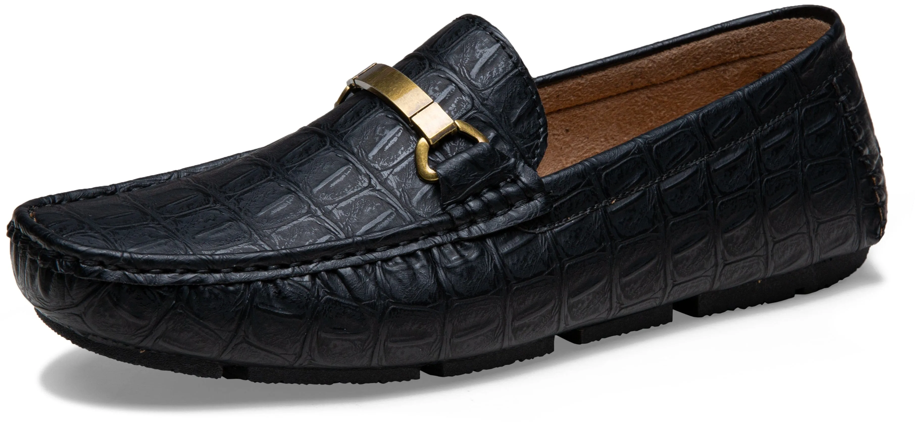 Men's Loafers Crocodile Printed Casual Shoes | JOUSEN