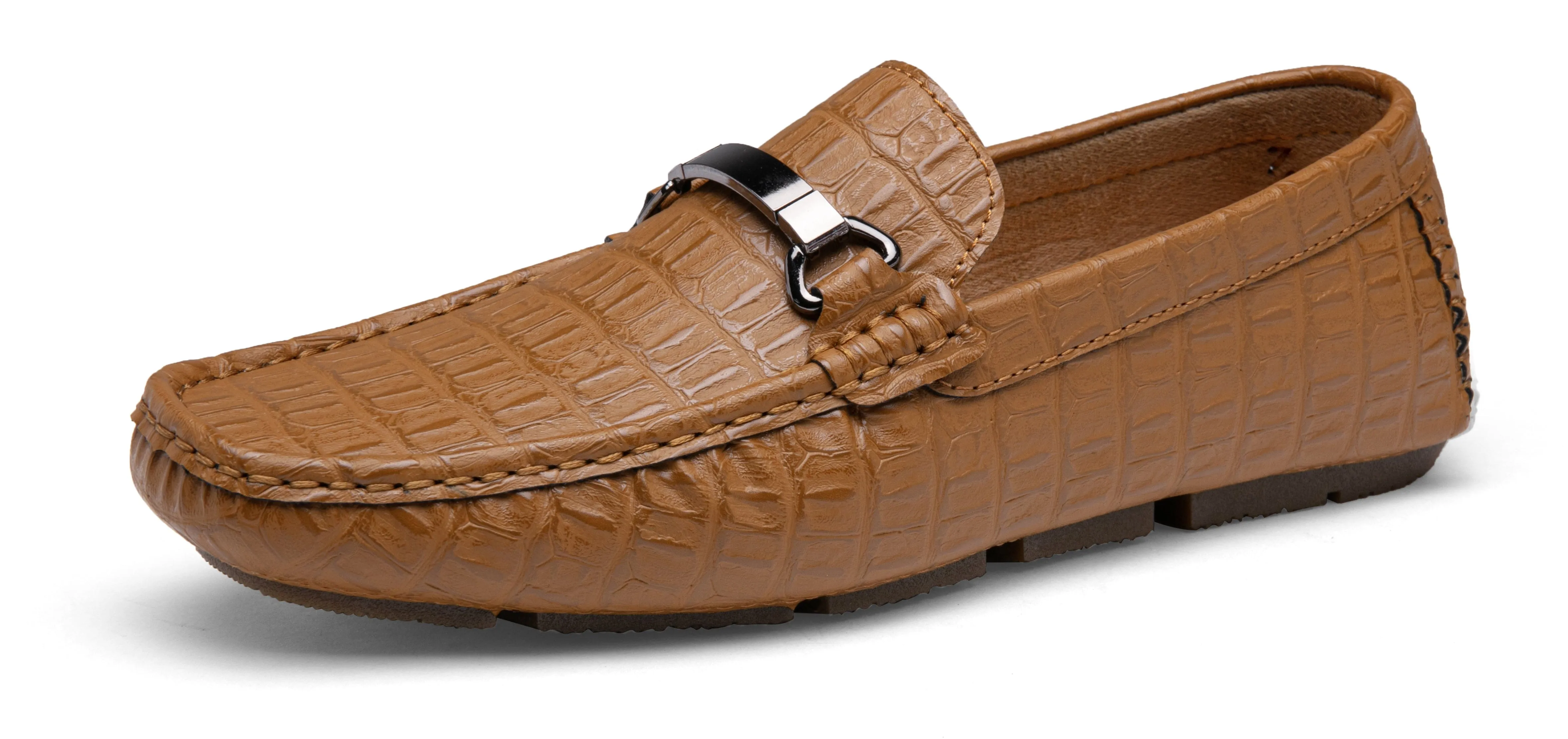 Men's Loafers Crocodile Printed Casual Shoes | JOUSEN