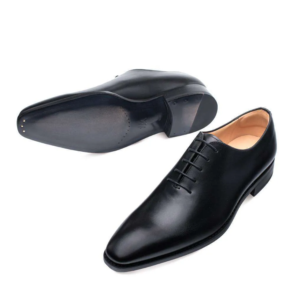 Mezlan Men's Designer Shoes Black Pamplona Leather Oxfords 9201 (MZ3001)