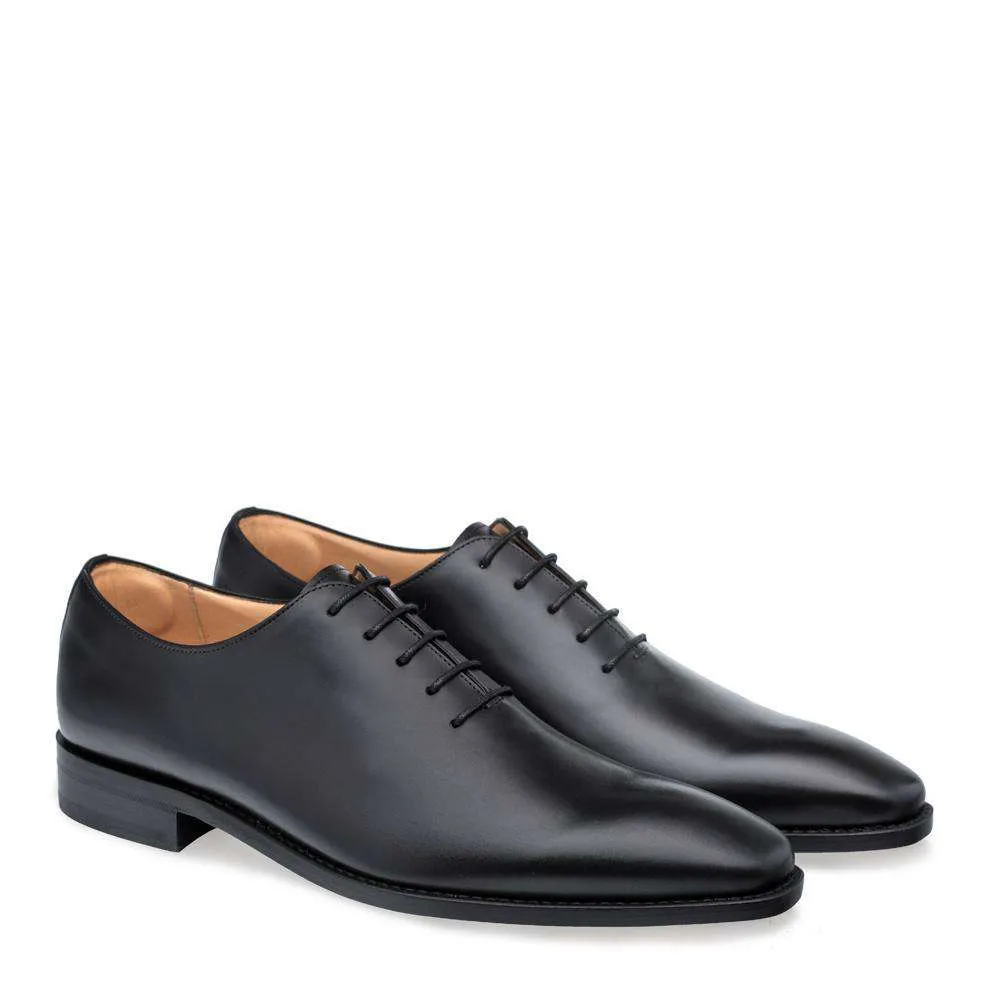 Mezlan Men's Designer Shoes Black Pamplona Leather Oxfords 9201 (MZ3001)
