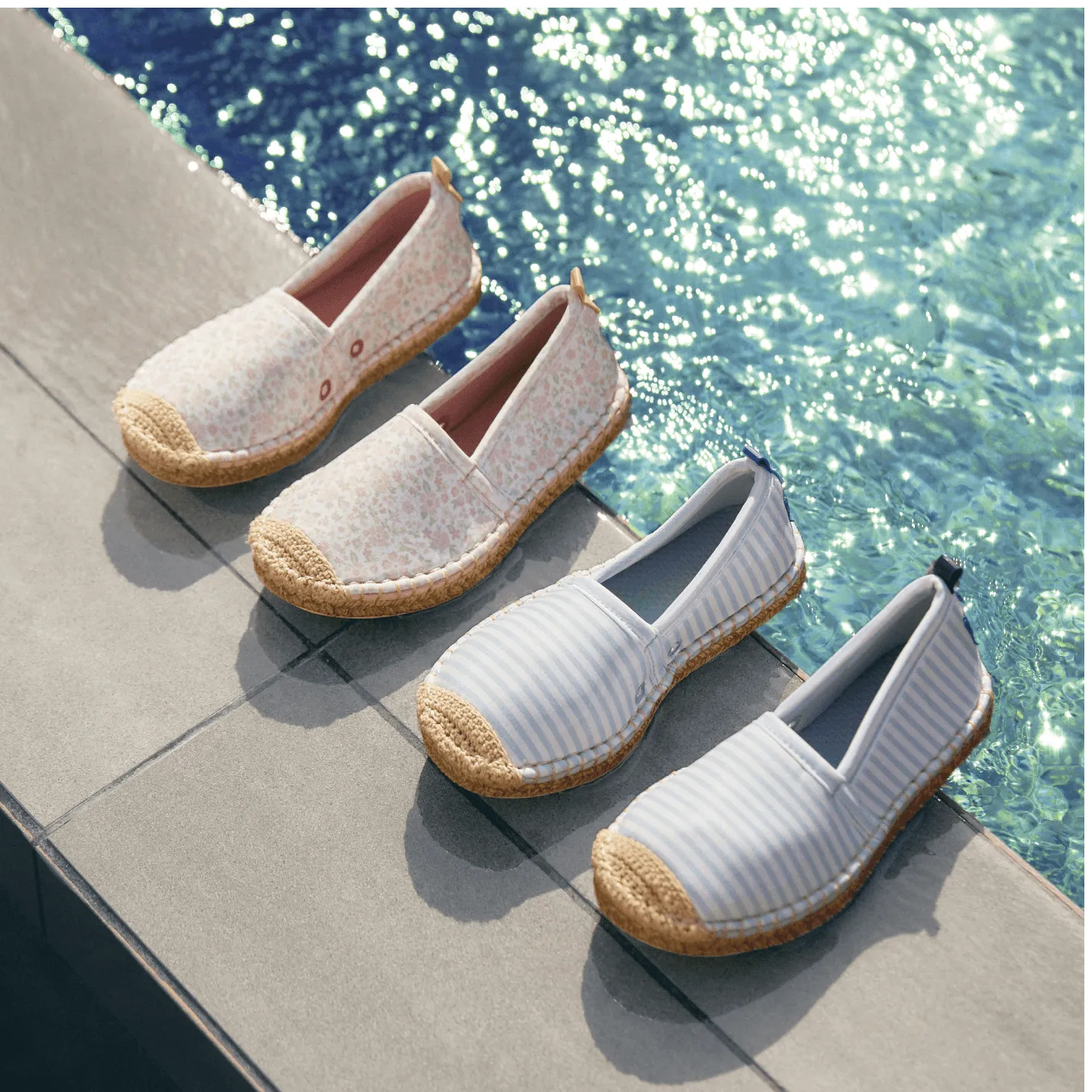 minnow x sea star unisex children's antique floral beachcomber espadrille
