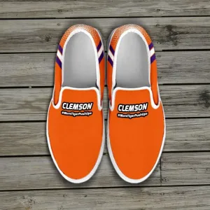 #MoreTigerPushUps Clemson Fan Slip-on Sneakers