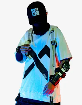 NeoTokyo  Techwear Tee - Harajuku Style, Anime T-Shirt, Casual Sport, Hip Hop, Punk