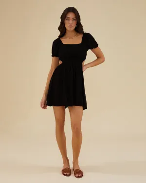 Open Back Smocked Mini Dress