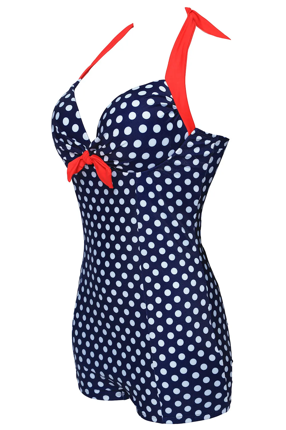Plus Size Black and White Polka Dots Swimwear Shorts