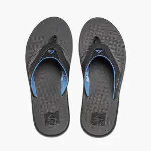 Reef Mens Fanning Flip Flops - Grey/Light Blue