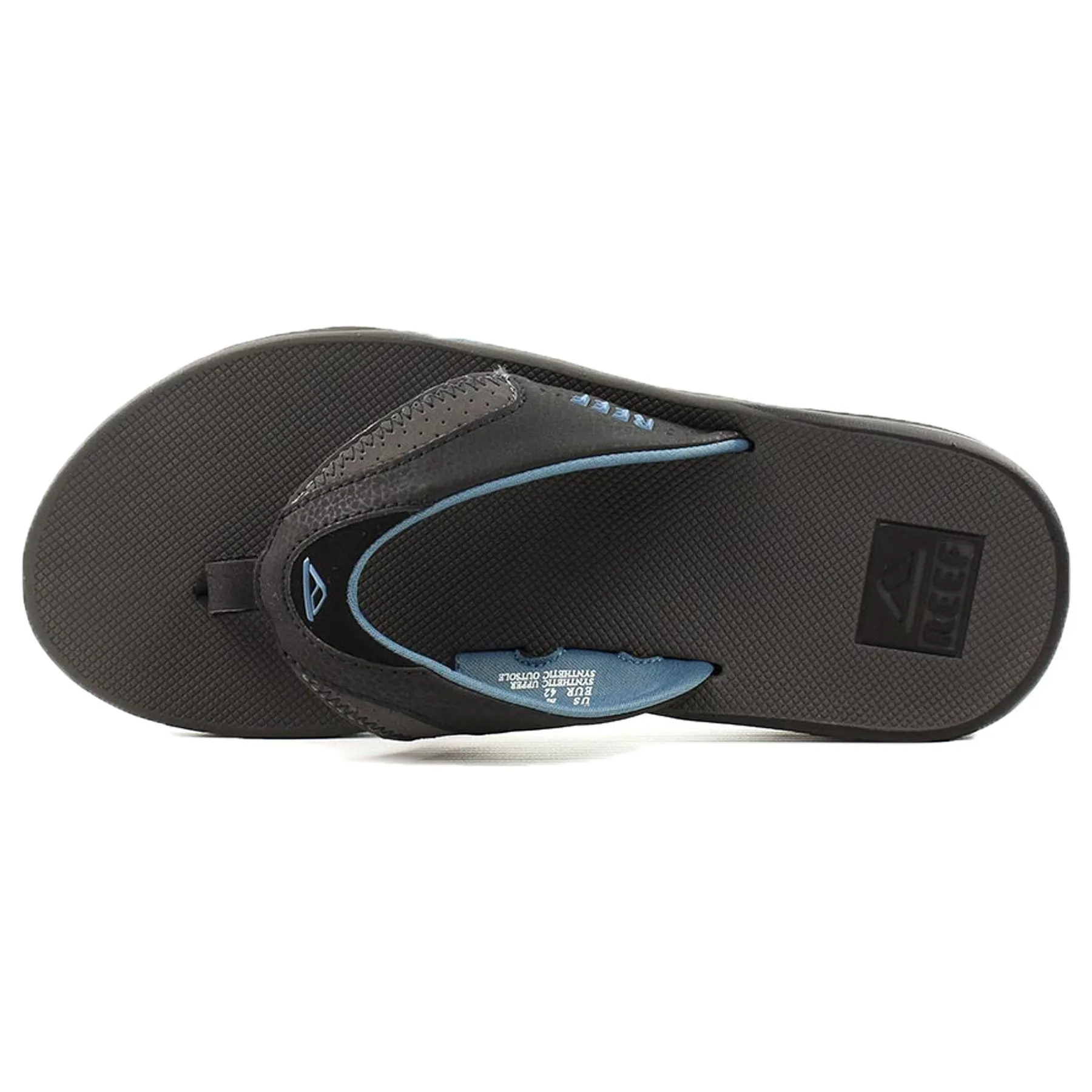Reef Mens Fanning Flip Flops - Grey/Light Blue