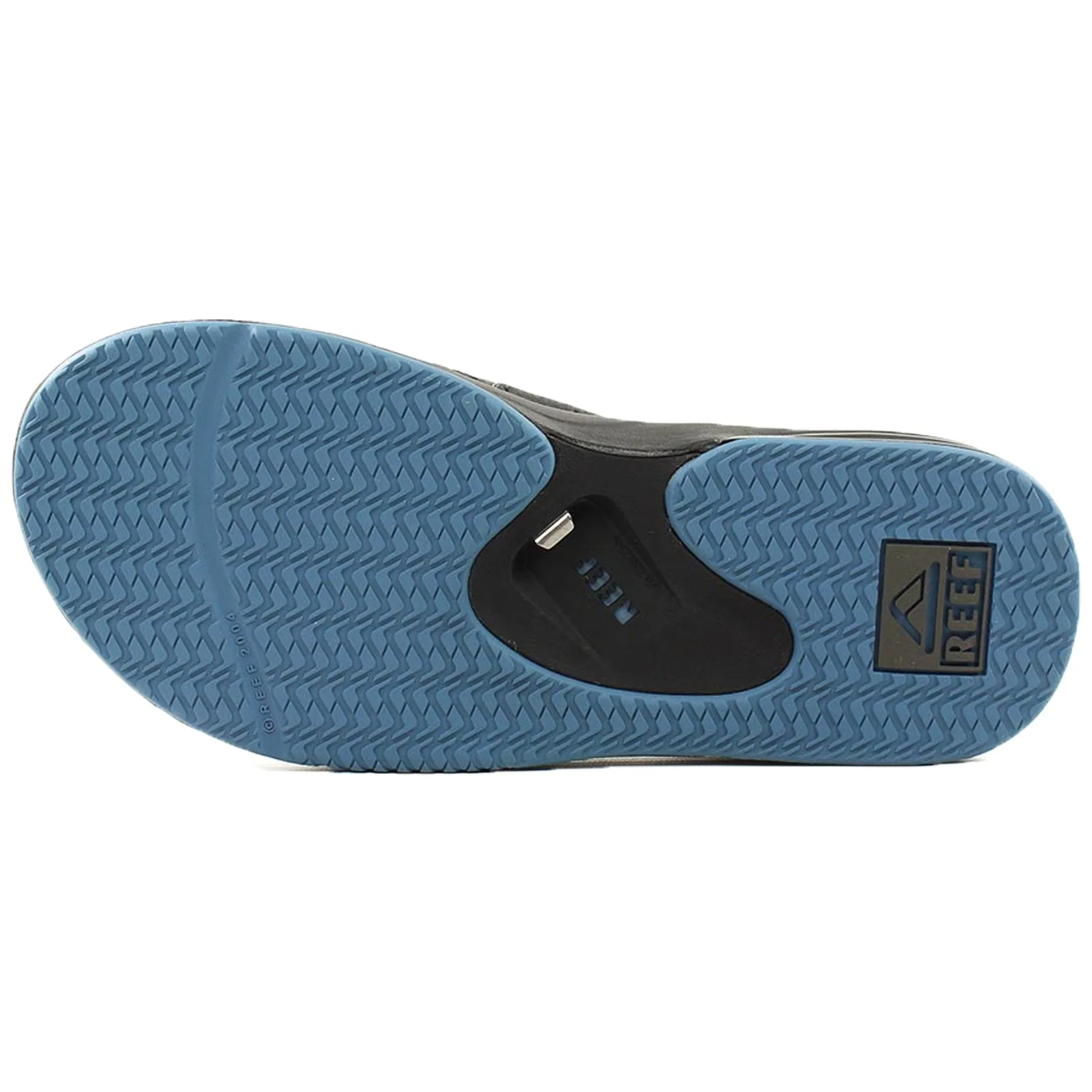 Reef Mens Fanning Flip Flops - Grey/Light Blue