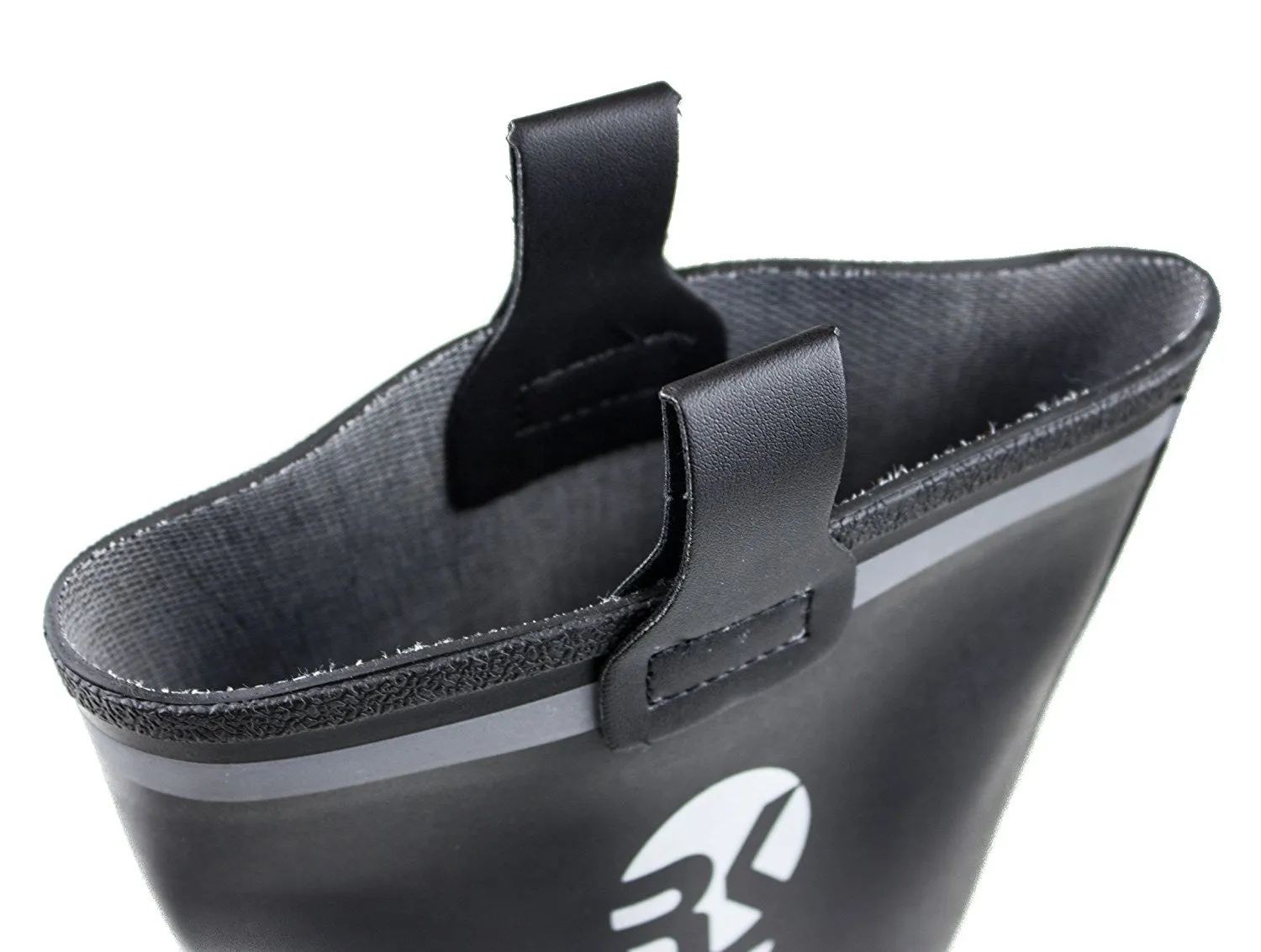 RK Mens Waterproof Rubber Sole Rain Boots - Black