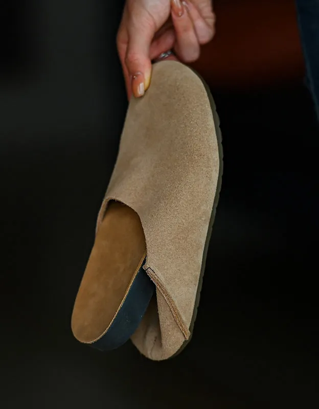 Round Toe Comfortable Soft Footbed Suede Slip-ons