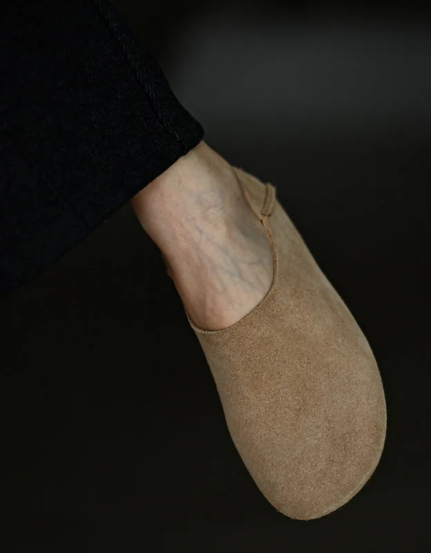 Round Toe Comfortable Soft Footbed Suede Slip-ons