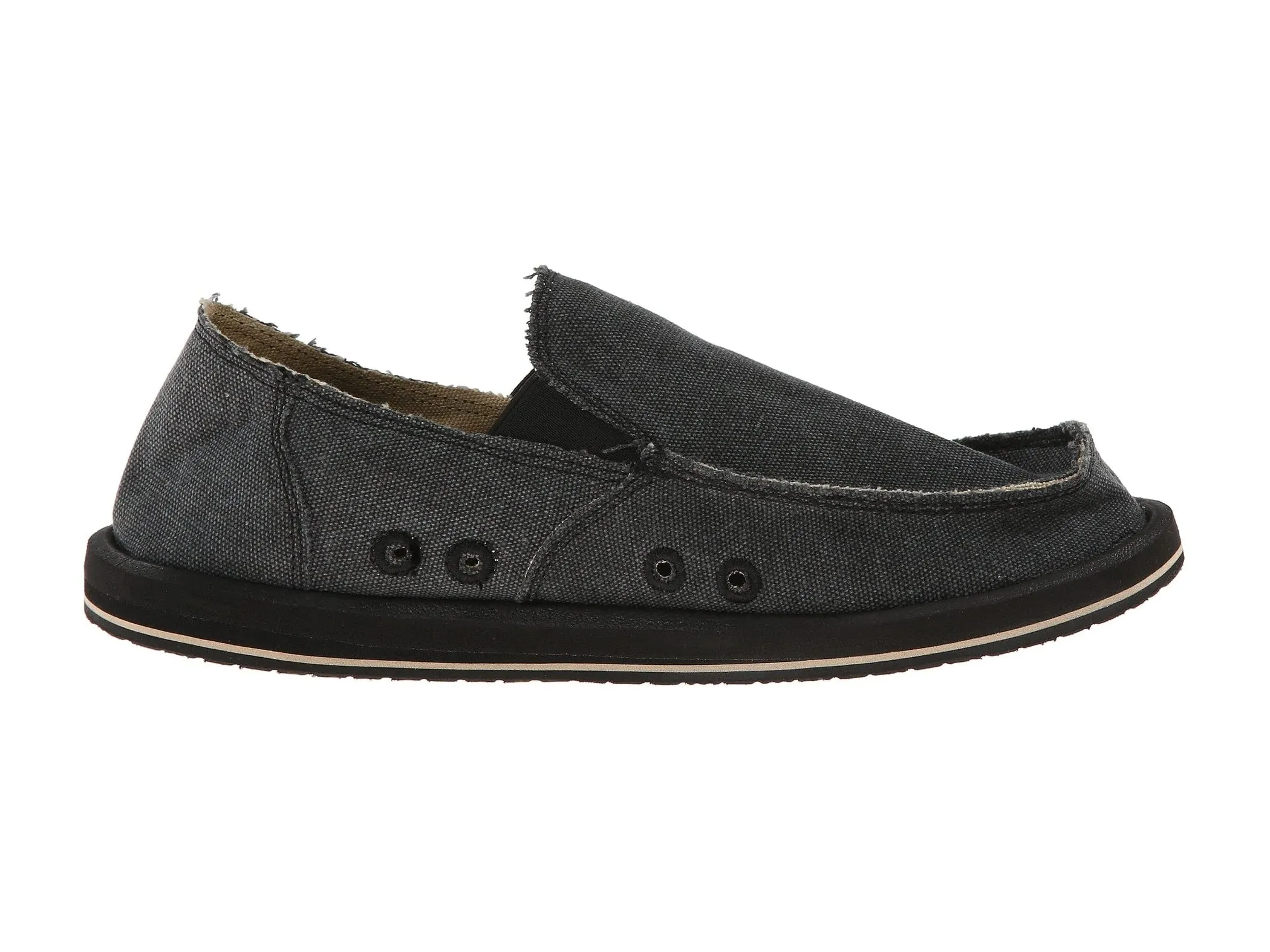 Sanuk Vagabond Sidewalk Surfers Slip On Loafers CHARCOAL (12, CHARCOAL)