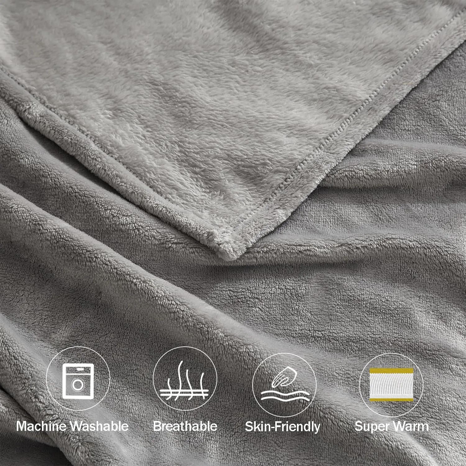Silk Touch Fleece Blanket - 350 GSM Cozy | Anti-Static Microfiber | Couch & Bed Throw