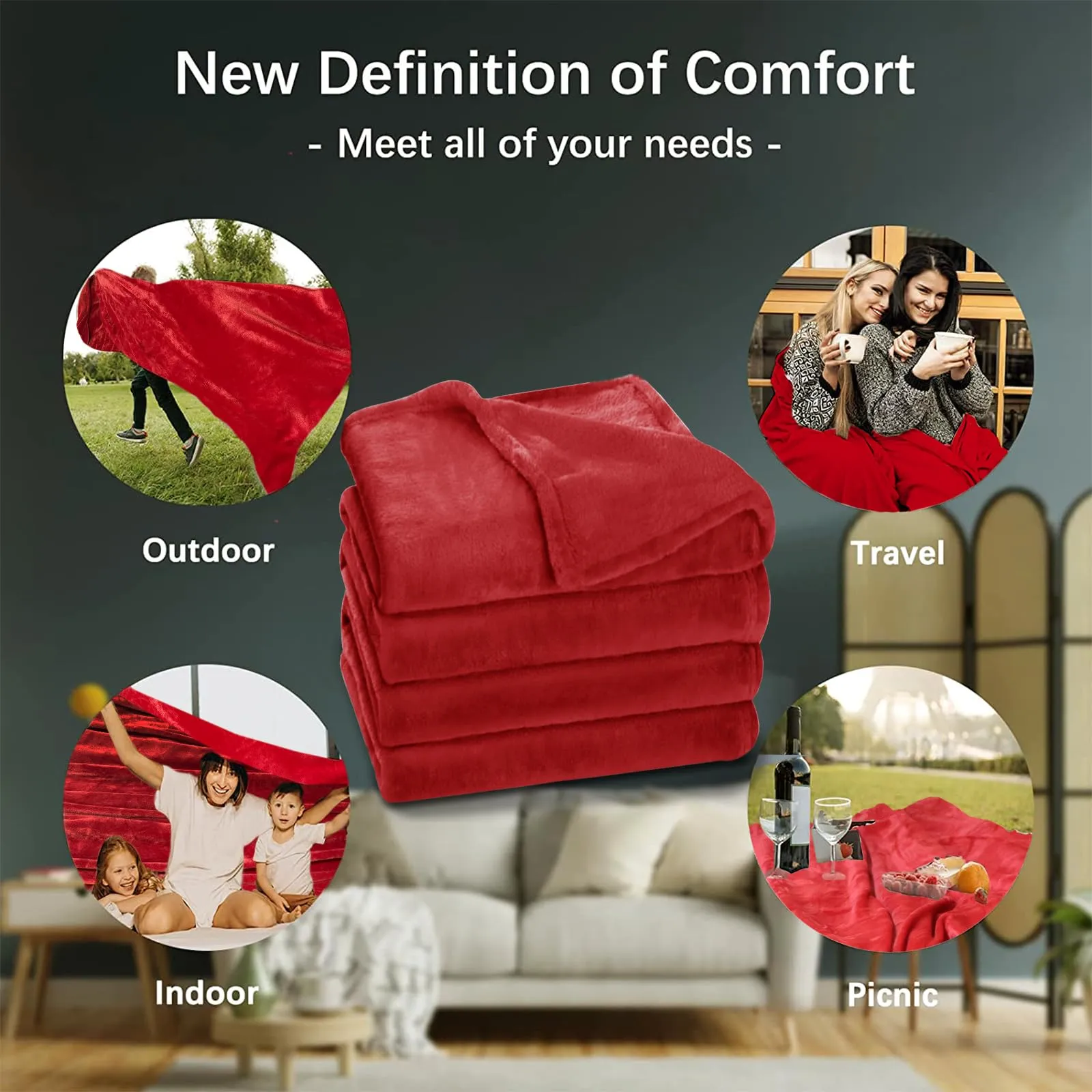 Silk Touch Fleece Blanket - 350 GSM Cozy | Anti-Static Microfiber | Couch & Bed Throw