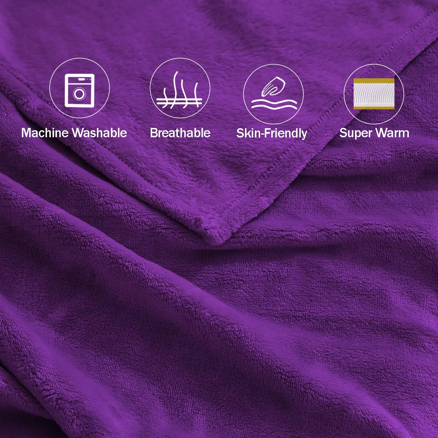 Silk Touch Fleece Blanket - 350 GSM Cozy | Anti-Static Microfiber | Couch & Bed Throw