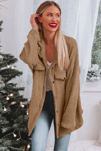 Stay Or Leave Plush Shacket