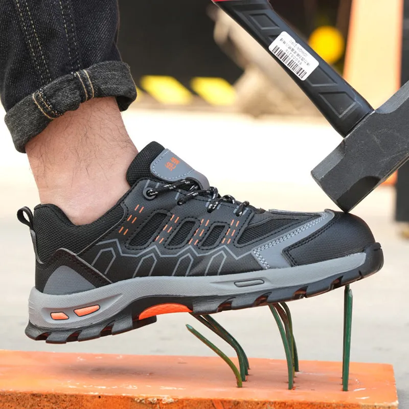 Steel Toe Shoes for Men, Slip Resistant Safety Work Shoes Comfortable Industrial and Construction Working Footwear