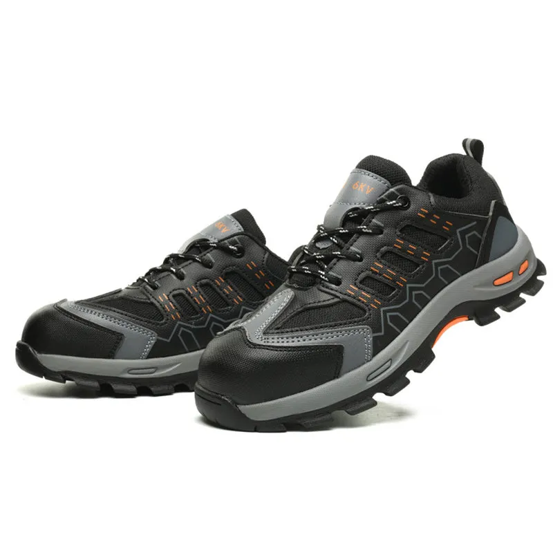 Steel Toe Shoes for Men, Slip Resistant Safety Work Shoes Comfortable Industrial and Construction Working Footwear