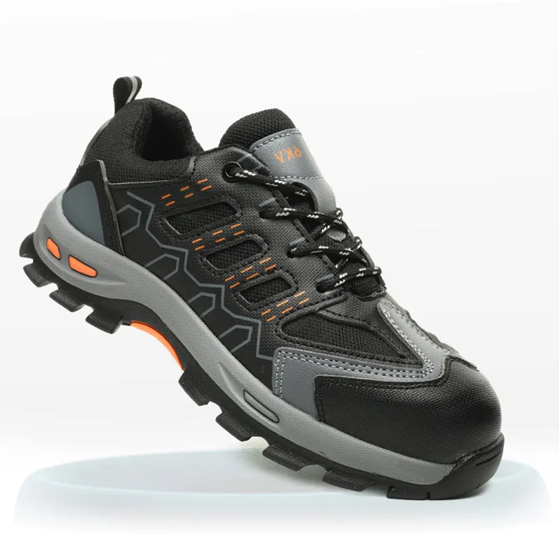 Steel Toe Shoes for Men, Slip Resistant Safety Work Shoes Comfortable Industrial and Construction Working Footwear