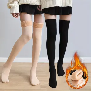 Thick Fleece-Lined Thermal Over-Knee Socks