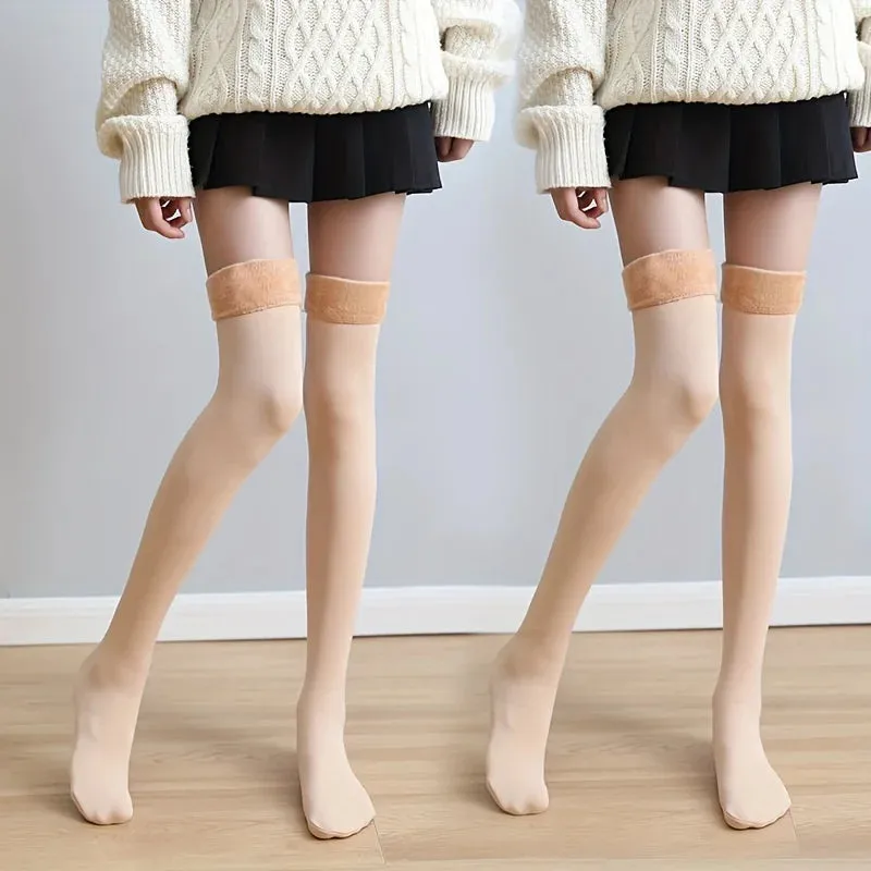 Thick Fleece-Lined Thermal Over-Knee Socks