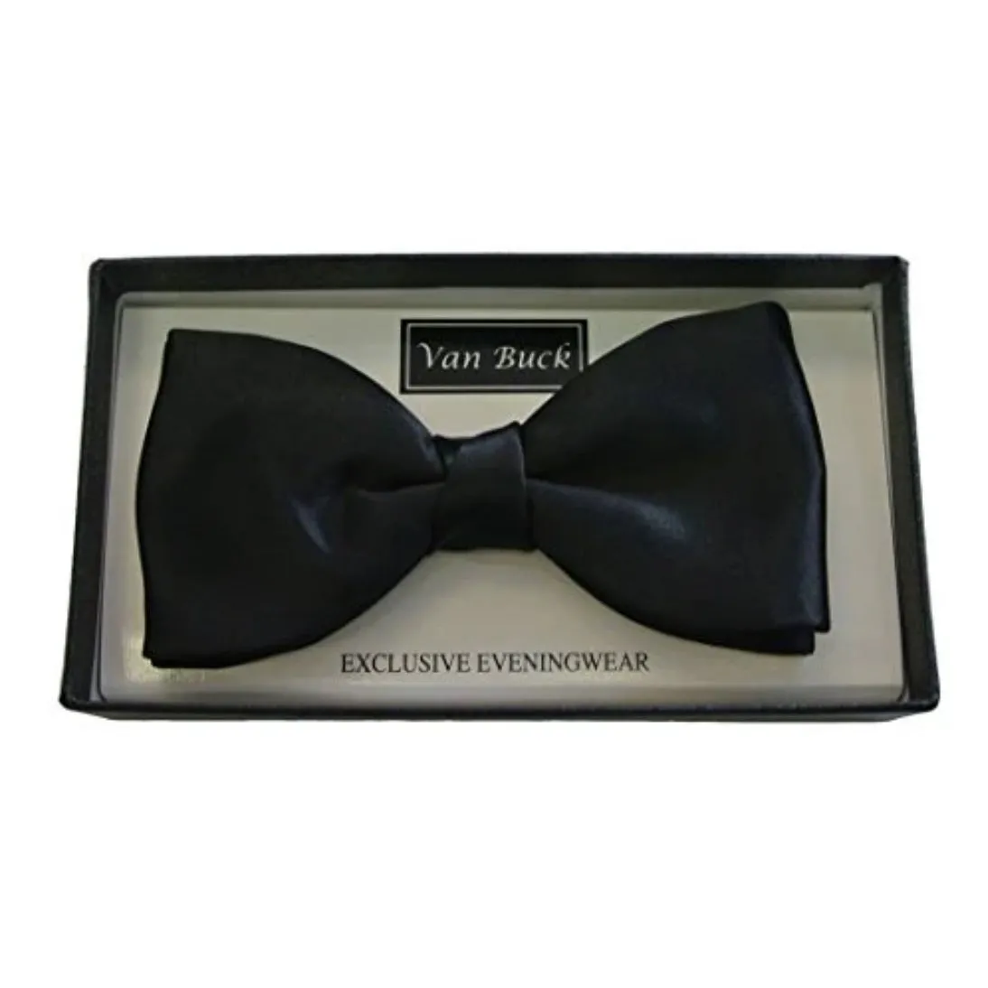Van Buck Plain Satin Bow Tie Made in England