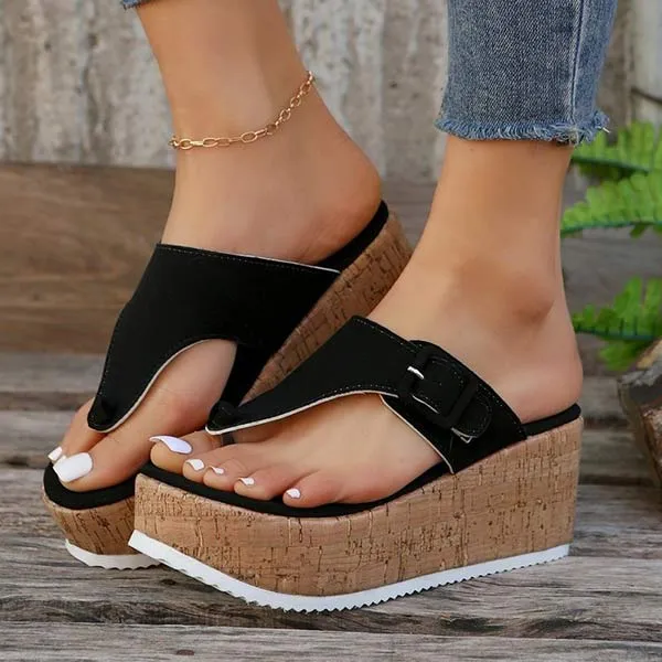 Women's Casual Platform Flip-Flop Sandals 41808250C