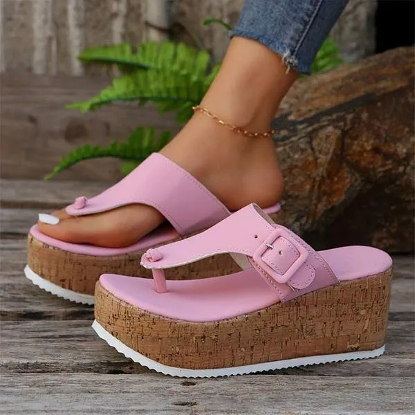 Women's Casual Platform Flip-Flop Sandals 41808250C