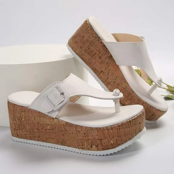 Women's Casual Platform Flip-Flop Sandals 41808250C