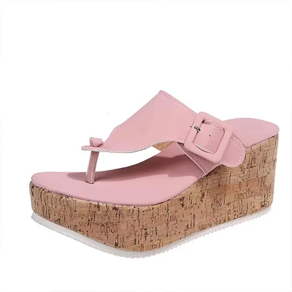 Women's Casual Platform Flip-Flop Sandals 41808250C